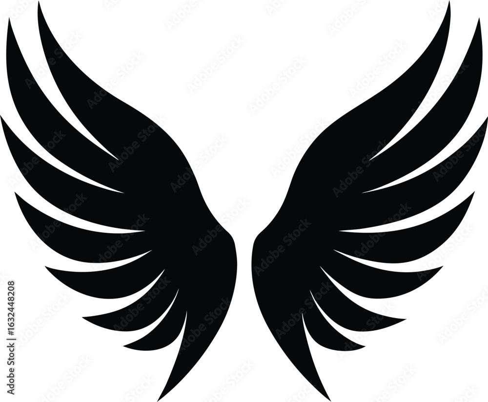 Obraz premium wing, feather, flight, birdwing, angelwing, flying, soar, wingtip, feathershape