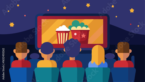 A large screen TV showing a popular movie for a community movie night.
