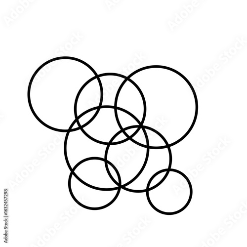 overlapping circular bubble rings
