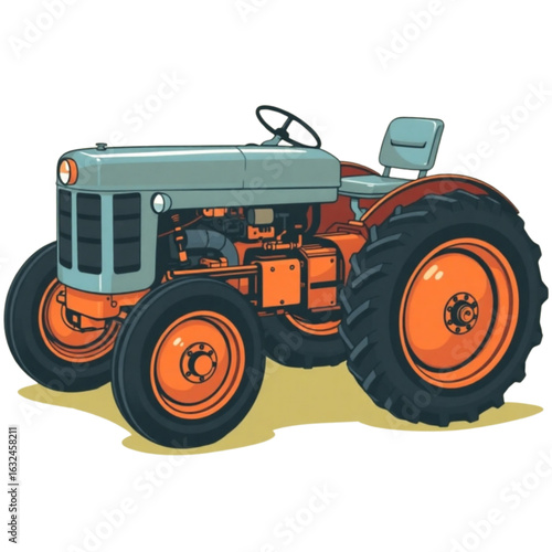 1960s-style old tractor