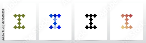 Plus Thick Symbol Interconnected Attached Letter Initial Logo Design I