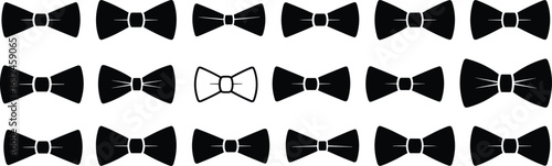 Unique bow tie pattern, black and white design, standout bow tie, fashion accessory, formal wear, elegant style, graphic illustrationUnique bow tie 