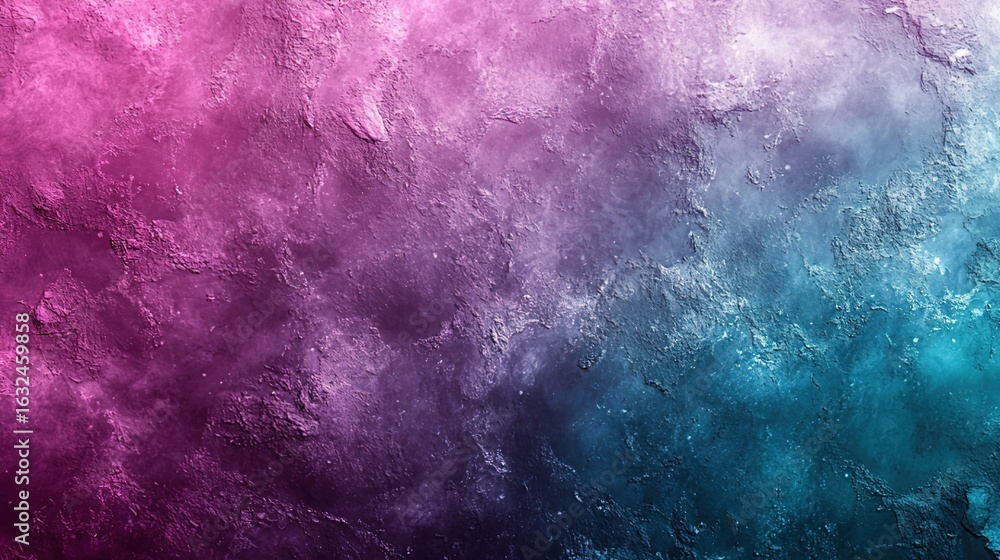 Fototapeta premium Textured Wall with Gradient of Pink and Teal for Design Backgrounds