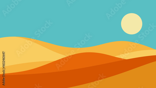 artistic minimalist sunny desert dunes