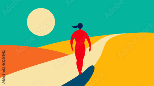 surfer walking under sun along beach path 