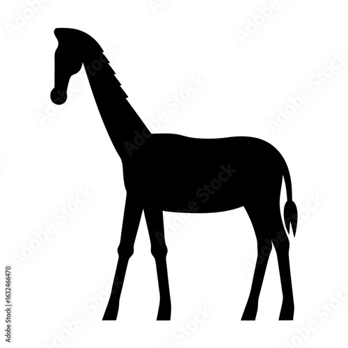 Striking Silhouette of a Giraffe Standing Tall in a Captivating Image