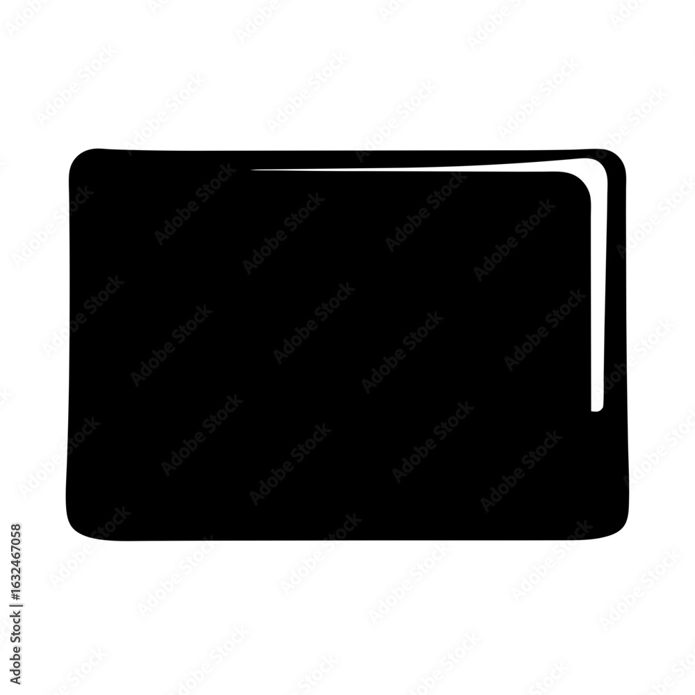 Stylish black and white rounded edge rectangle with a modern aesthetic look Stylish black and white rounded edge rectangle with a modern aesthetic look