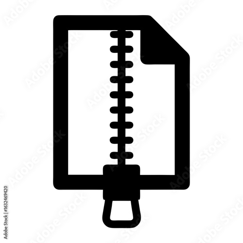Simplified document zipped for space efficient storage in black and white