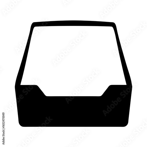 Black and White Isolated Pet Litter Box Icon for Cleanliness