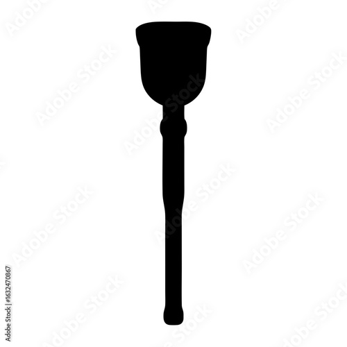 Silhouette of a Plunger Tool Used for Plumbing and Drain Cleaning
