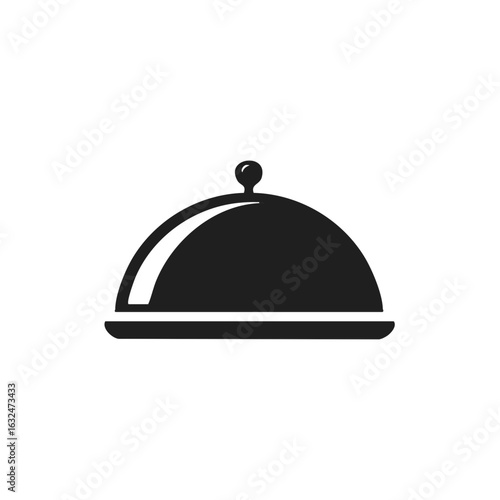 Elegant Food Cloche Serving Dome Icon for Restaurant and Catering Service