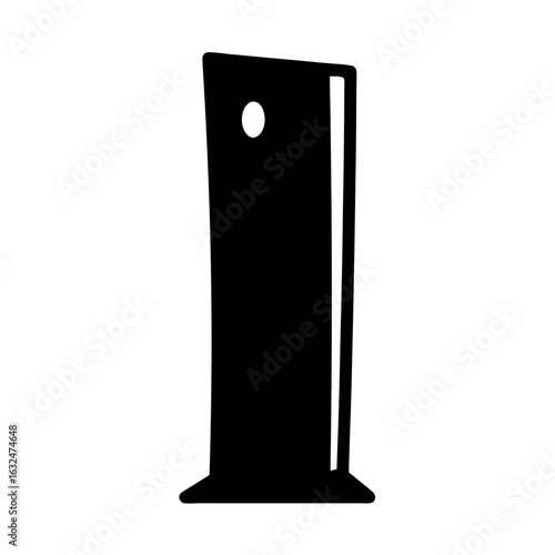 Simple cartoon vector of a meat cleaver with a hole for hanging