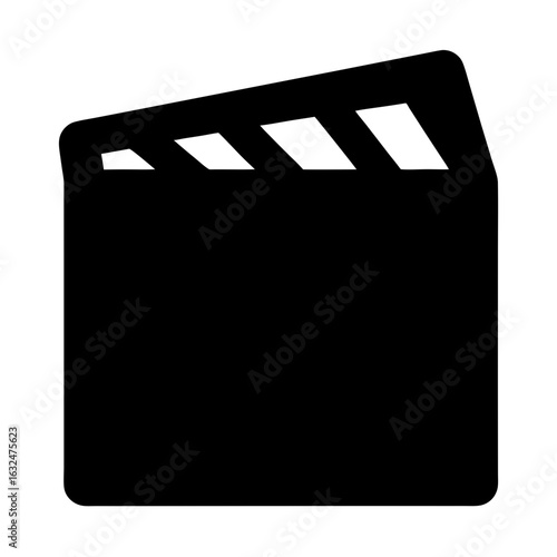 Simple black and white clapper board for film industry recognition and scenes