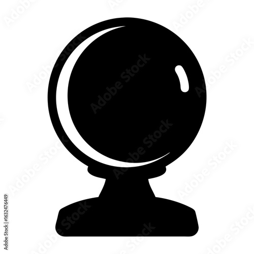 Fortune teller's crystal ball is a mystical icon for predicting the future