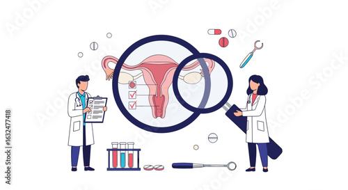 Understanding female reproductive health examining the uterus and ovaries with medical professionals