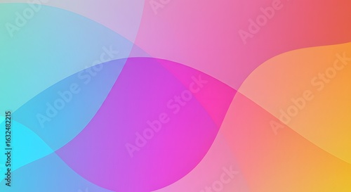 Pink and Orange Soft Gradient Wave Abstract Colorful Background