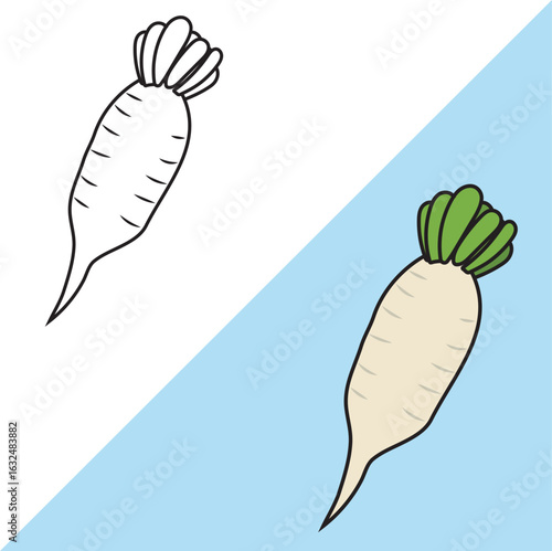 radish clipart design.