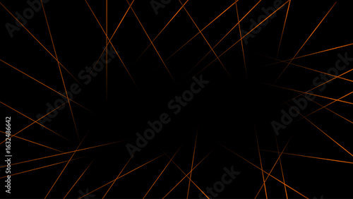 Random geometric line pattern on a black backdrop background. Random line low poly pattern. abstract seamless line vector. Random chaotic lines abstract geometric patterns of modern design.