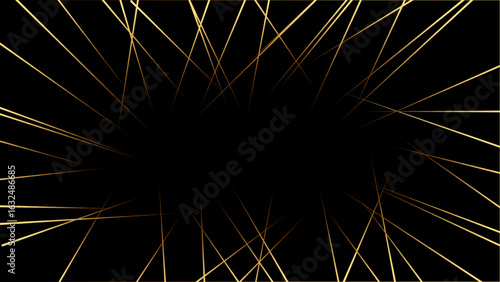 Random geometric line pattern on a black backdrop background. Random line low poly pattern. abstract seamless line vector. Random chaotic lines abstract geometric patterns of modern design.