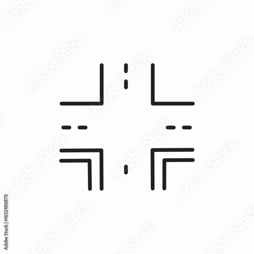 crossroads traffic icon sign vector