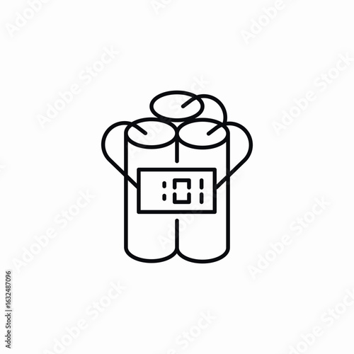 dynamite bomb icon sign vector