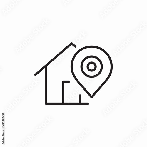house location icon sign vector