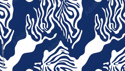 vector seamless pattern with zebra