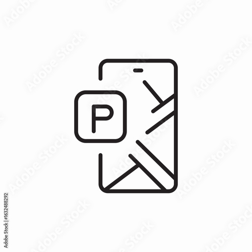 Free Download parking map app phone icon sign vector - GFXLoad