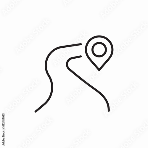 road location way icon sign vector