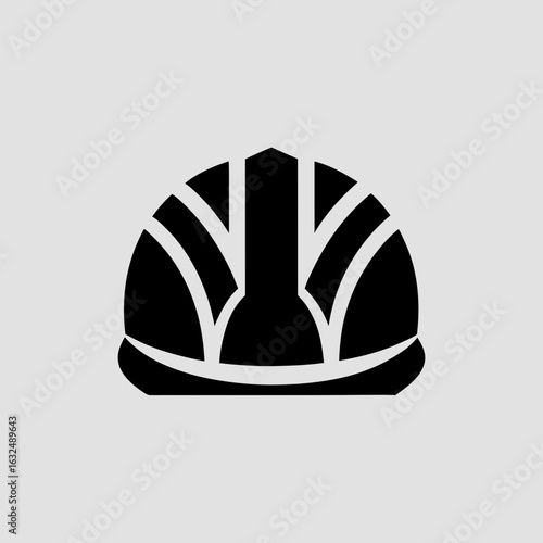 Worker Helmet Abstract Icon Set | Construction, Safety, Labor, Protection, Industry, Engineering, Vector