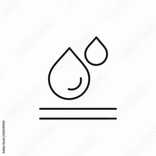 wet drops icon sign vector