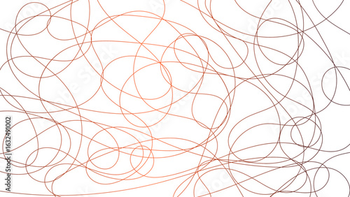 Elegant abstract pattern of chaotic golden line strokes over a transparent background. A vibrant and decorative design featuring tangled, flowing curves and geometric randomness