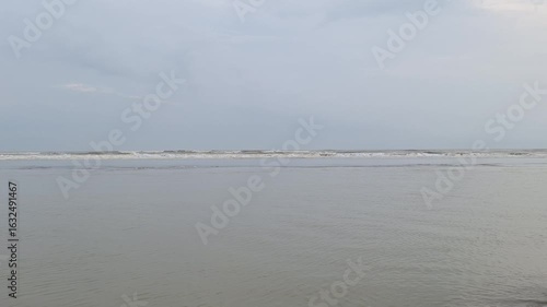 4k Ocean tranquility the beauty of calm waters and waves. Nature concept