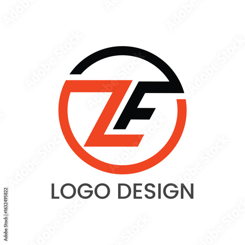 Free Download ZF Circle Monogram Logo Design Template - GFXLoad