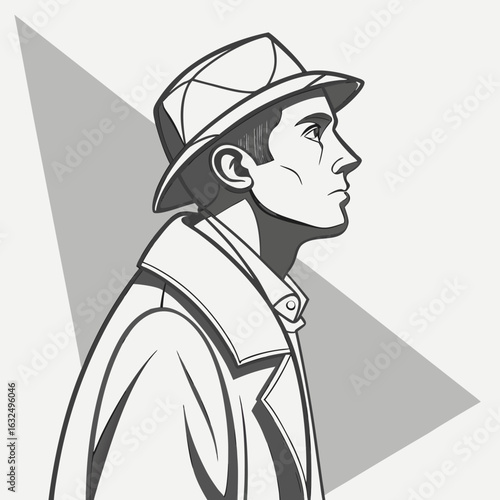"Side Profile of a Man - Vector Illustration"

