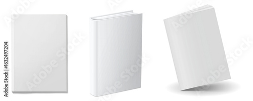 Wallpaper Mural Blank White Book Cover Mockup – 3D Isolated Presentation Template on Transparent Background PNG Torontodigital.ca