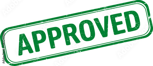 Approved stamp green ink stamp symbol sign valid seal isolated transparent vector illustration white background confirm accepted received tampon