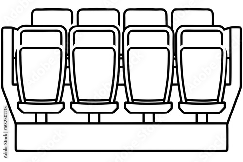 Covered Seating Area with Back Wall Coloring Page - Printable Outdoor Shelter