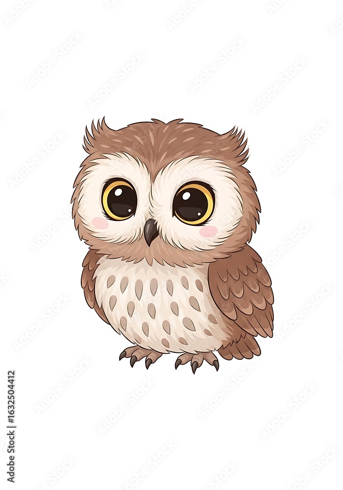 Naklejka premium Cute cartoon owl illustration.