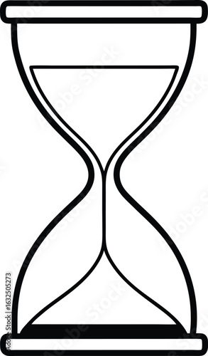 hourglass silhouette on white background