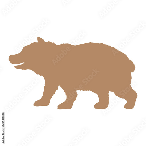 Brown Bear Grizzly Dangerous Wild Animal Smiles Silhouette