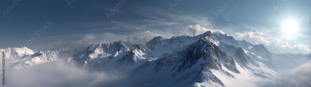 Obraz premium Majestic mountain panorama 360 degree hdr view