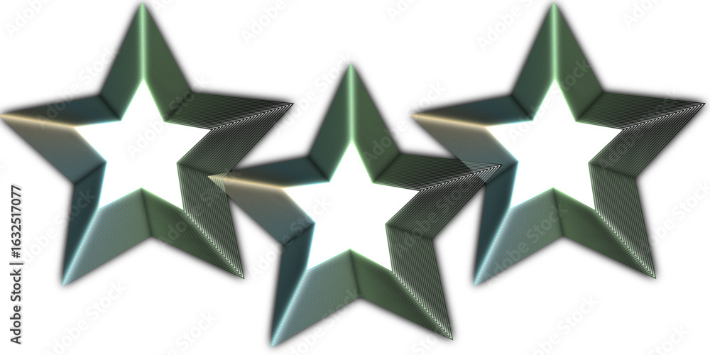 Obraz premium green star on white background