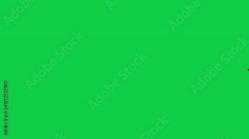 A minimalist animation shows a black airplane silhouette flying across the screen as the background transitions from solid blue to solid green.