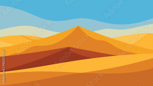 dry desert hills vector background