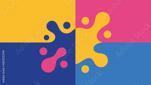 dual tone blob shapes vector background