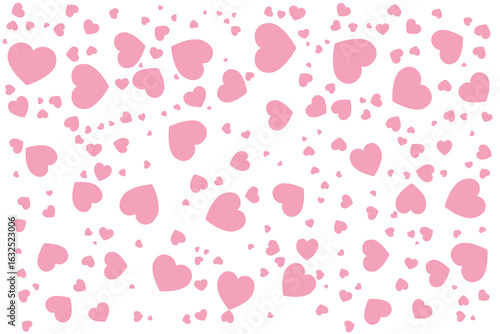 Wallpaper Mural Background of very pretty pink hearts on a white background Torontodigital.ca