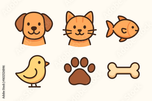 Adorable Animal Icons – Cute Cartoon Wildlife Vector Set