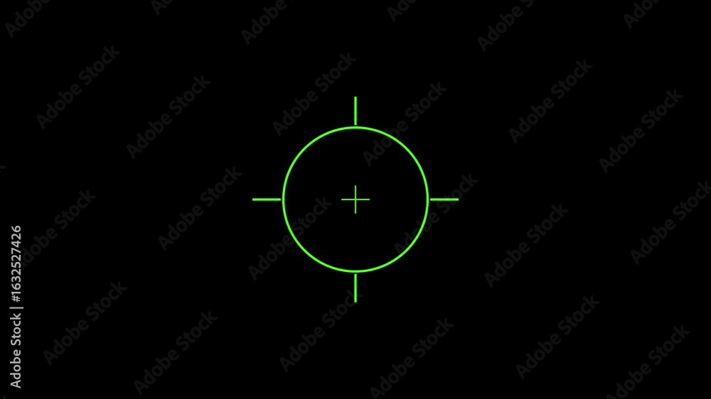 aim or target icon with green screen Sniper Scope Crosshair Animation ...