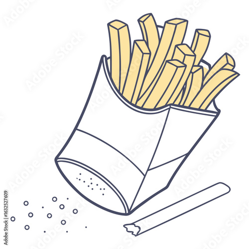 french fries vector illustration